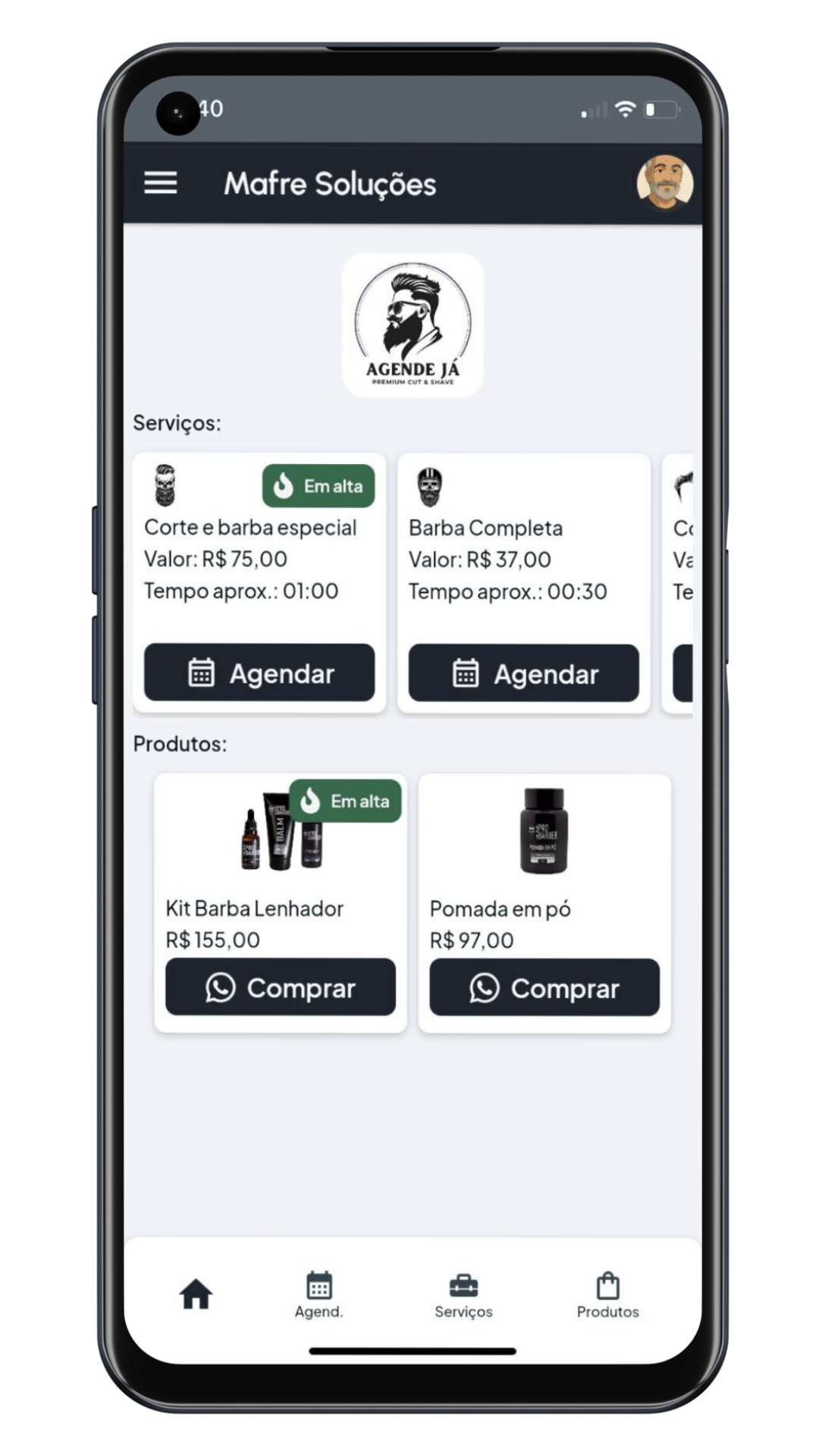 AgendEja - Interface Mobile 1